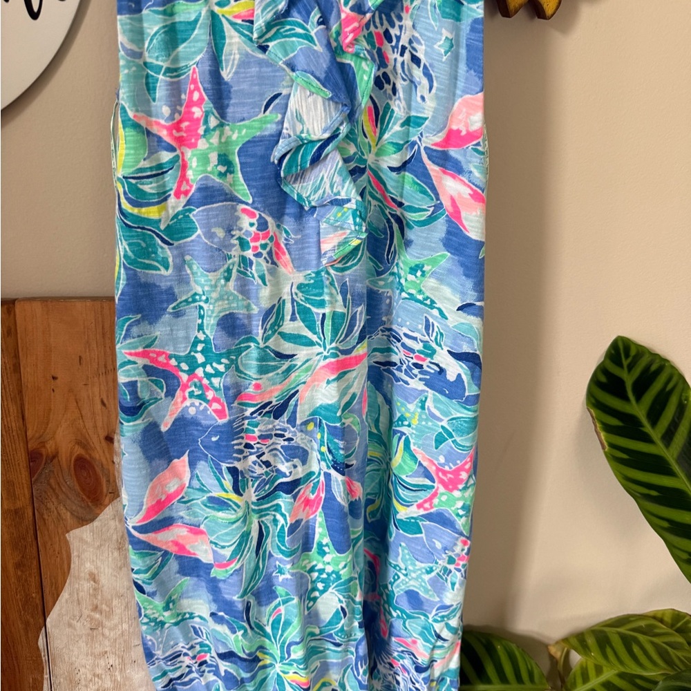 Lilly Pulitzer Blue and Pink Floral Dress